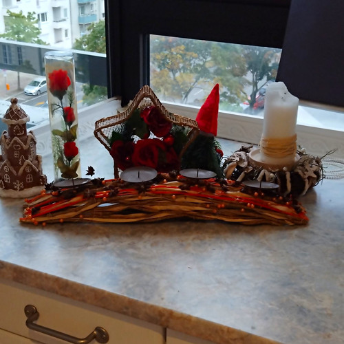 Weihnachtliche tischdekoration - weihnachtliche,