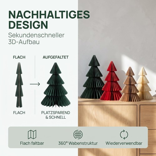 Weihnachtsbaum set faltbar - 3d,