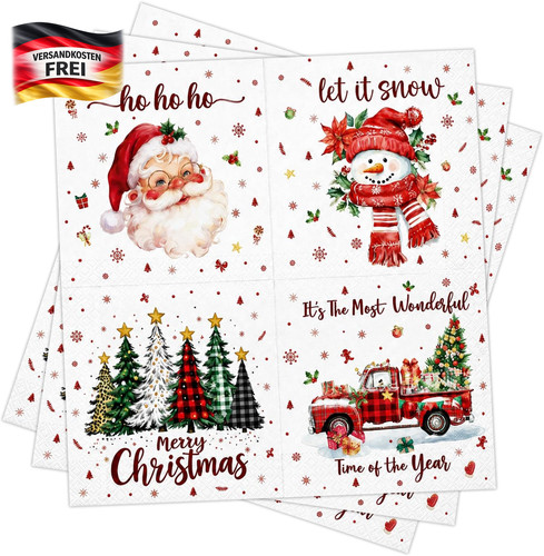 Weihnachtliche servietten - weihnachtliche,