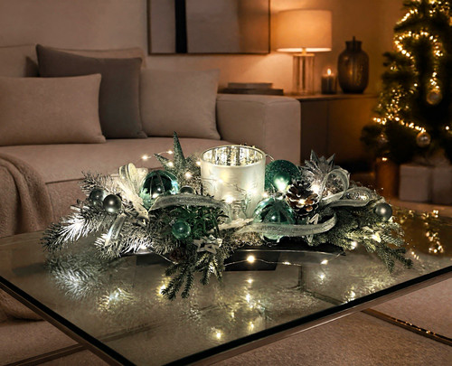 Weihnachtliche tischdekoration - weihnachtliche,