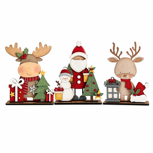 Weihnachtsdeko holzfiguren set - weihnachtsdeko,