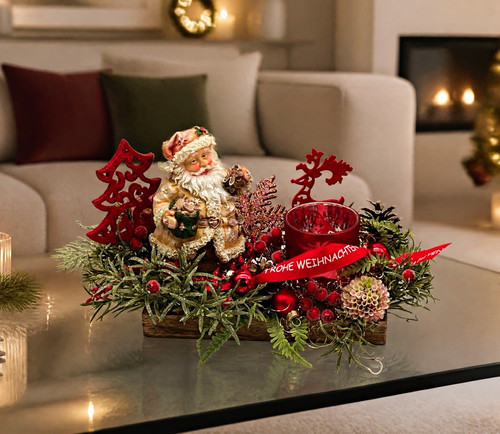 Weihnachtliche tischdekoration - weihnachtliche,