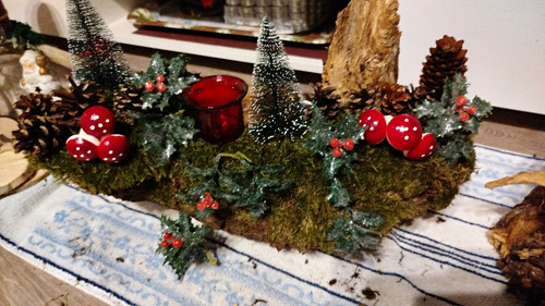 Weihnachtliche tischdekoration - weihnachtliche,