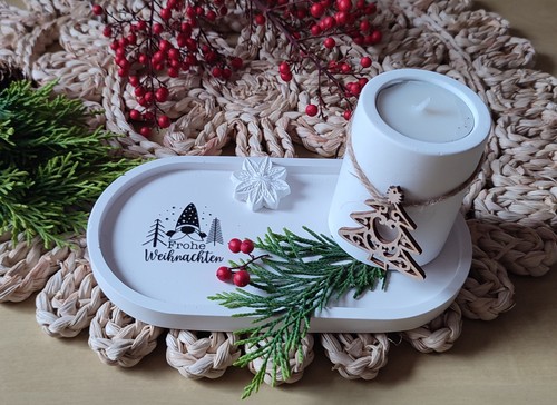 Weihnachtliche dekoschale mit - weihnachtliche,